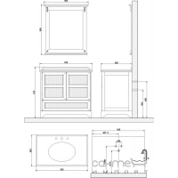 Комплект меблів для ванної кімнати CRW GA017