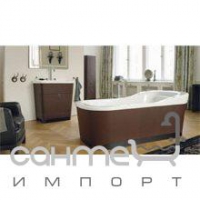 Акриловая ванна с мебельной панелью в цвете дуб и ножками Duravit Esplanade 700291