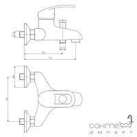 Смеситель для ванны без душевого комплекта Deante Fliger Fabel BFF 010M