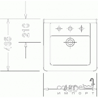 Металева консоль для умивальника Duravit Starck 3 003064 (480x465mm)