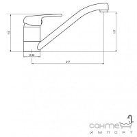 Смеситель для мойки, стоящий Deante Fliger Marbel BFM 060M