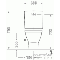 Чаша підлогового унітазу з вертикальним зливом Duravit Starck 3 012601