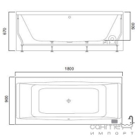 Акриловая ванна AM.PM Awe D1, W15A-180-080W1D