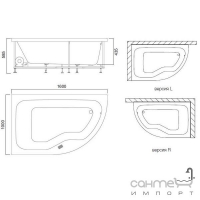 Акриловая ванна AM.PM Tender A0 R, W45A-160R100W-A