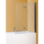 Шторка для ванны Imprese IMAP-22 120x140 двухэлементная, хром