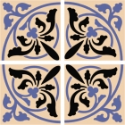 Плитка Kerama Marazzi Ліверпуль розон 1/4 синьо-чорний, 1526
