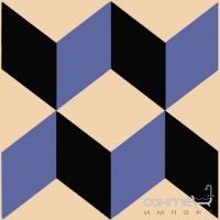 Плитка Kerama Marazzi 1528 Ліверпуль геометрія синьо-чорний 201