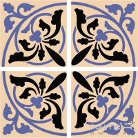 Плитка Kerama Marazzi Ліверпуль розон 1/4 синьо-чорний, 1526
