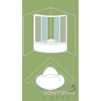 Душевая шторка для ванной Artemis Аква (полистирол)