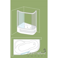 Душова шторка для ванної Artemis Нестор (полістирол)