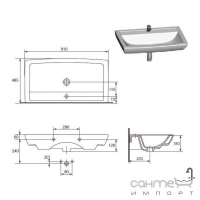 Умивальник Cersanit Symfonia 90 меблевий