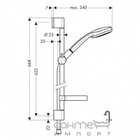 Душовий гарнітур Hansgrohe Croma 100 Vario EcoSmart/UnicaC 27776000