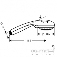 Ручной душ Hansgrohe Crometta 85 Variojet EcoSmart 28607000