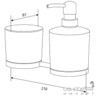 Стеклянный дипенсер для жидкого мыла и стакан AM.PM Serenity, A40346900