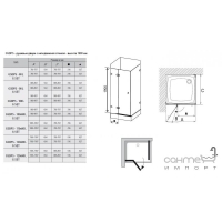 Душовий куточок Ravak GlassLine GSDPS - 100x80 L з фурнітурою G SET хром/прозоре