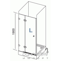 Душевые двери Ravak GlassLine GSD2 - 100 L с фурнитурой G SET хром/прозрачное