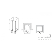 Душевые двери Ravak GlassLine GSD2 - 100 L с фурнитурой G SET хром/прозрачное