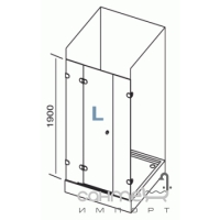 Душевые двери Ravak GlassLine GSD3 - 110 L с фурнитурой G SET хром/прозрачное
