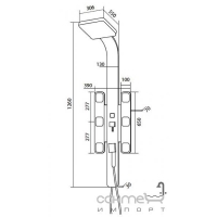 Душевая панель гидромассажная AM.PMInspire, W5AP-1-162s