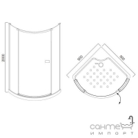 Душевой поддон AM.PM Tender Round 90, W45T-KD1-090W