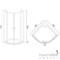 Душовий піддон AM.PM Tender Swing EVN, W45T-369-090W