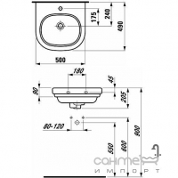 Мини-раковина Laufen LB3 1062.2 (цветной)