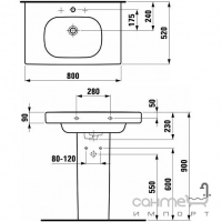 Раковина накладна Laufen LB3 1468.1