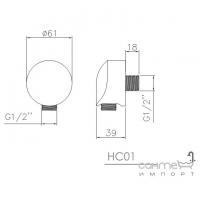 Подсоединение для душевого шланга Imprese HC01