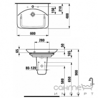 Раковина Laufen Palace 8.1070.2 (кольоровий)