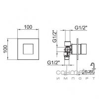 Переключатель хром Webert Wolo AC0336.015