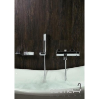 Змішувач для ванни одноважільний із душовим гарнітуром Webert Azeta crystal AS850101.015