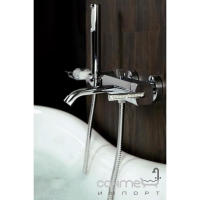Змішувач для ванни одноважільний із душовим гарнітуром Webert Azeta crystal AS850101.015