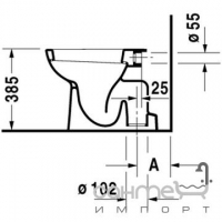 Унітаз для підлоги з вертикальним зливом Duravit D-Code 211001