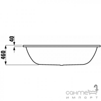 Ванна встроенная, левосторонняя угловая Laufen Form 23367.0