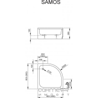 Душевой поддон Radaway Samos A 800 (4S88300-03)