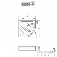 Поддон на ножках с сифоном и панелью Kolpa-San Bossanova 80x80/0