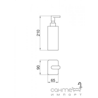 Дозатор для жидкого мыла, хром Webert Living LV500202.015