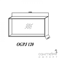 Дзеркало шафа Kolpa-San Jolie OGPJ 120