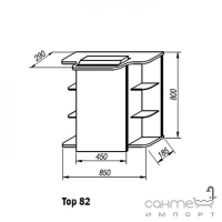 Дзеркало шафа Kolpa-San Top 82