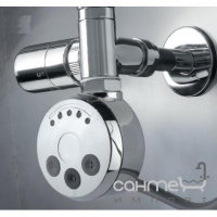 Дизайнерский угловой кран для радиатора Carlo Poletti Corner Combi V1101, Хром (с внешней резьбой)