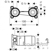 Скрытая часть Hansgrohe Metris S 13622180