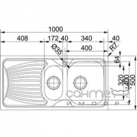 Кухонная мойка Franke Onda ONX 651 101.0022.893 крыло слева