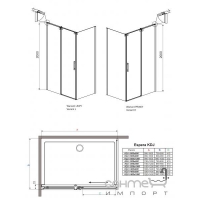 Душова кабіна Radaway Espera KDJ 1000x800 ліва 380130-01L/380148-01R