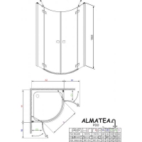 Душова кабіна Radaway Almatea PDD/E 90x80