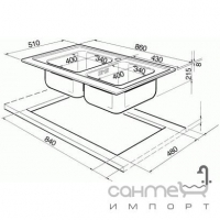 Кухонна мийка Smeg Piano LPD862 н/с дзеркальне полірування