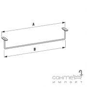 Рушникотримач, хромований Laufen Palomba 9320.8 (622mm)