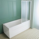 Двосекційна шторка на ванну прямокутна. Kolpa-San Quat TP 110