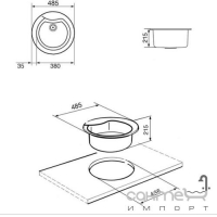 Кухонна мийка Smeg Coloniale Granitek LSE48 граніт колір на вибір