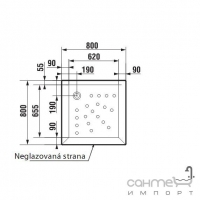 Керамічний душовий піддон Jika Neo-ravenna 212080 (800x800)