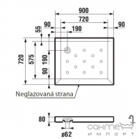 Керамічний душовий піддон Jika Neo-ravenna 212130 (900x720)